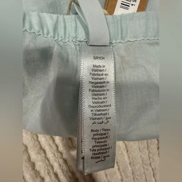 NWT SKIMS Voile Shorts Size Small Frost Blue Cotton Lounge Sleep Shorts - Picture 11 of 11